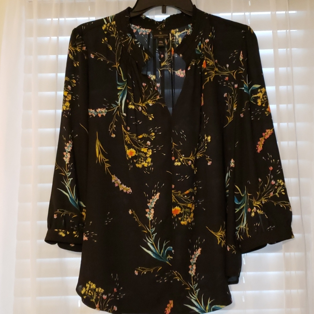 Ladies Petite XL Floral Blouse
